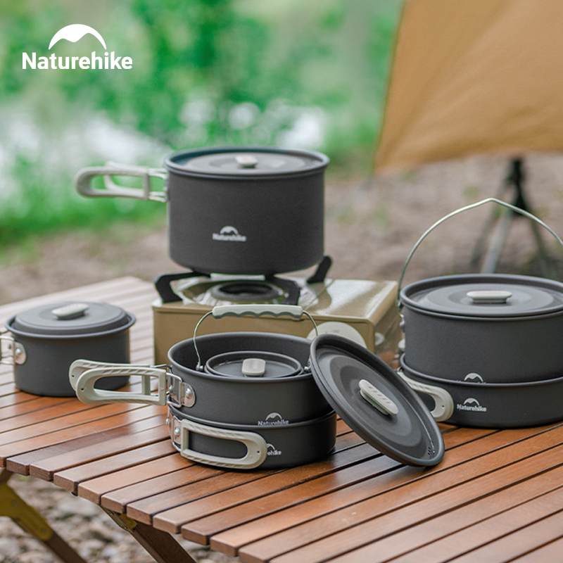 Quality Camping Cooking Set - Naturehike Camping-Kochgeschirr-Set Outdoor-Kochset Ultraleichtes Aluminium-Topf- und