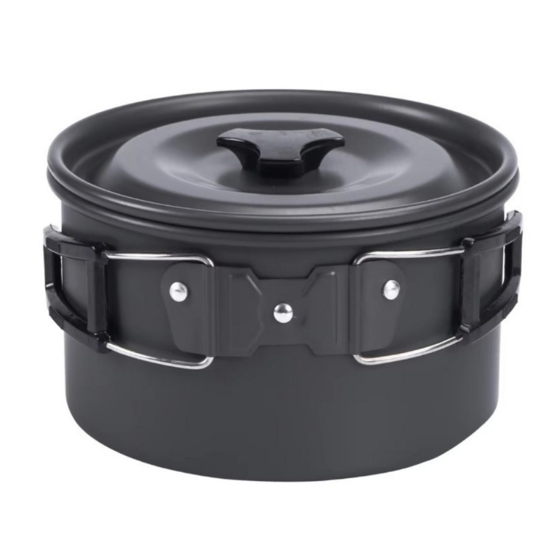 Quality Camping Cooking Set - Hochwertiger leichter Outdoor-Campingkocher aus eloxiertem Aluminium,