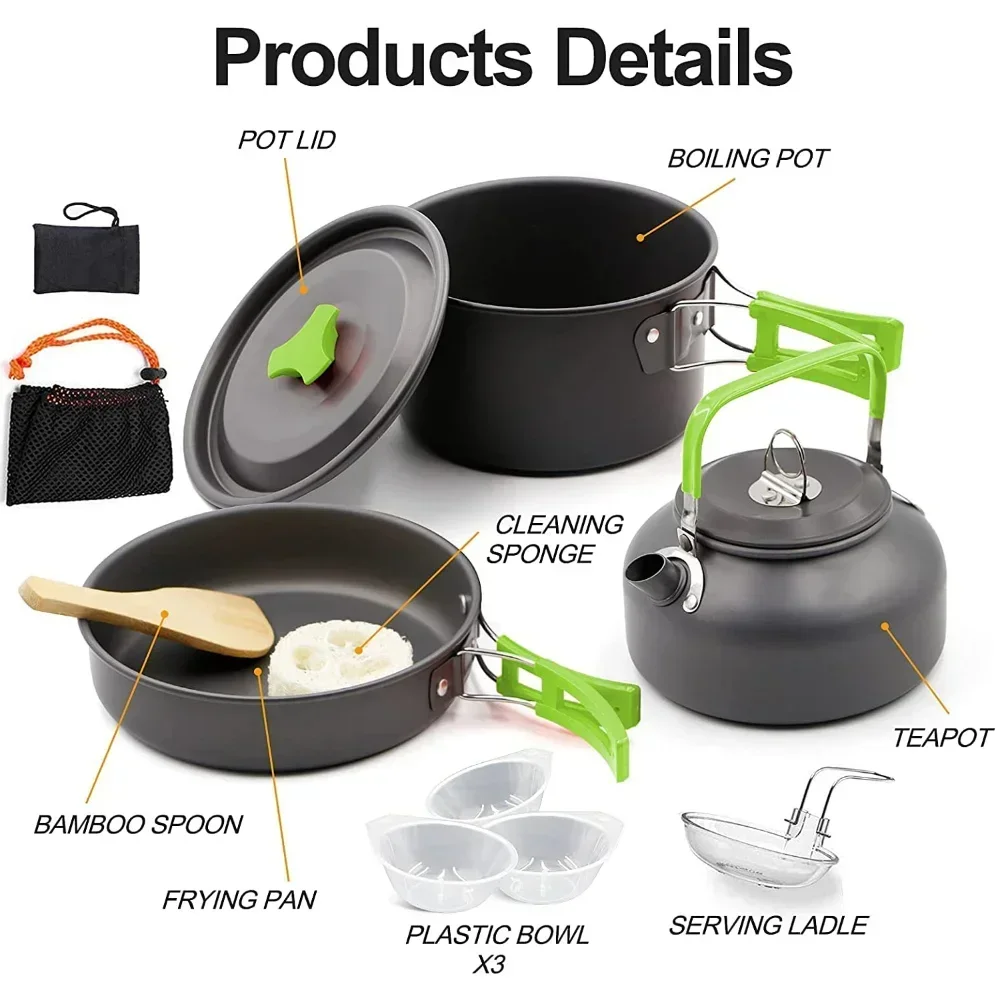 Camping-Kochset Tragbares Leic – Quality Camping Cooking Set Bewertung und Preis