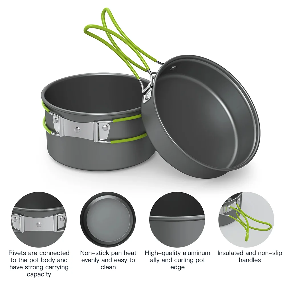 Outdoor-Kochgeschirr-Set für 2 – Quality Camping Cooking Set Bewertung und Preis