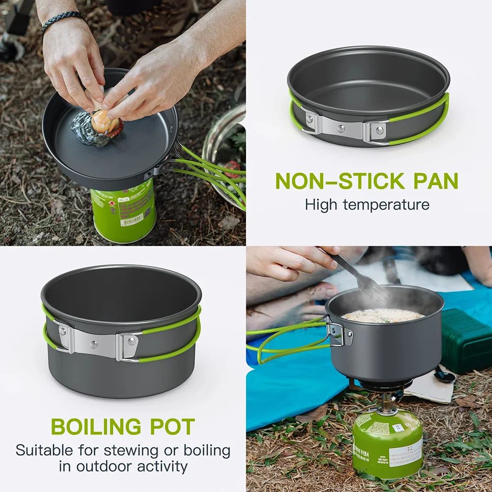 Outdoor-Kochgeschirr-Set für 2 – Quality Camping Cooking Set Bewertung und Preis