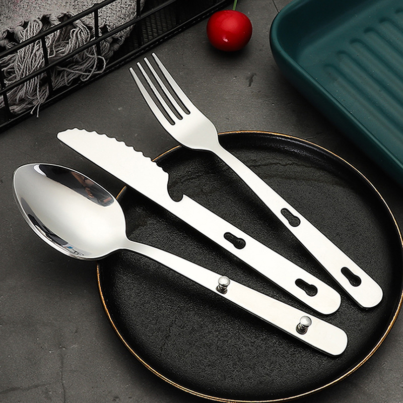 3 teile/satz Tragbare Edelstah – Quality Camping Cooking Set Bewertung und Preis