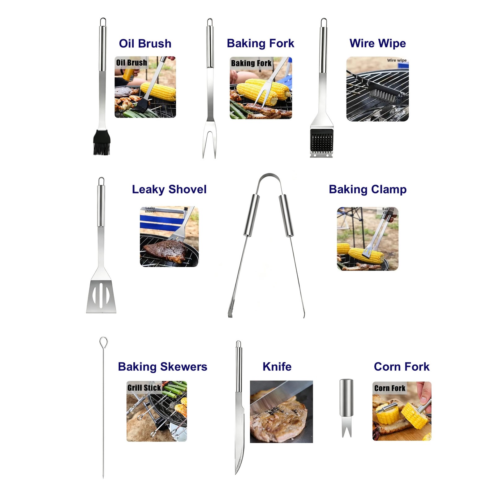 20-teiliges Grillbesteck-Set a – Quality Camping Cooking Set Bewertung und Preis